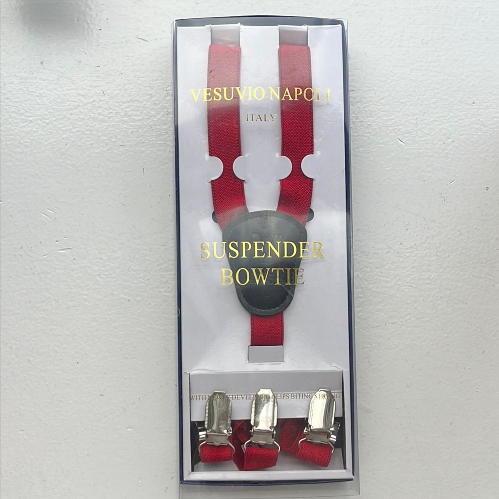 Kids Red Suspenders
